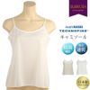 インナーシャツ 抗菌成分練り込みキャミソール 旭化成せんいテクノファイン 6881 下着 スリップ 短い セクシー ランジェリー 日本製 国産 レディース インナー 肌着 アンダーウェア ウエア 無地 サテン 下着透け対策 ホワイト 白 透けない 透け防止 サテン 大きいサイズ M L