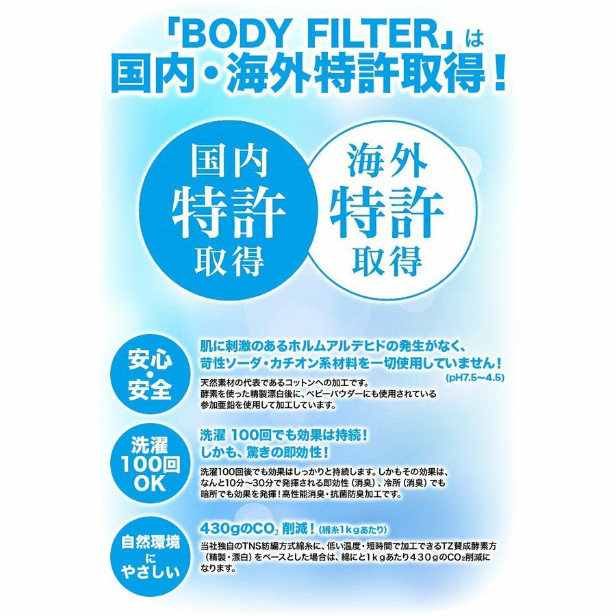 メール便（DM便）送料無料 メンズ V首長袖Tシャツ ボディフィルター 8076BF 驚きの消臭効果 世界特許のインナー　SUBROSA tシャツ 丸首 機能性 インナーシャツ 長袖 速乾 防臭 深 消臭 部屋干し ブラック ホワイト 大きいサイズ M L LL 綿100% フライス