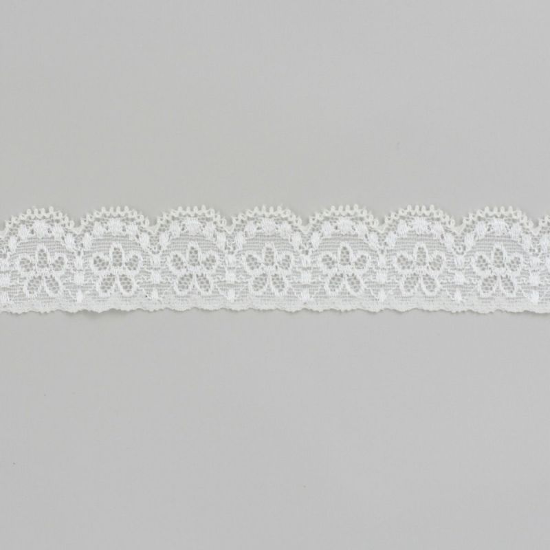 小花の可愛らしいホワイトレース チュールレース カット売り ハンドメイド DIY 手芸用 アクセサリー 生地 単品 レース