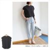 USAコットン ラウンドヘム フレンチスリーブ Tシャツ レディース クルーネック オーバーサイズ スリット トップス 上着 おしゃれ オシャレ かわいい 大人 きれいめ カジュアル 黒 白 オフィス シャツ シンプル シンプルカットソー サイズ M 春 夏 秋 送料無料