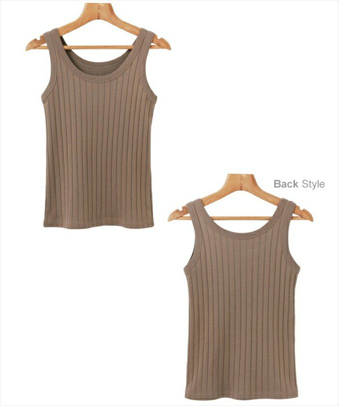 コットン フライス ワイドリブ タンクトップ レディース ラウンドネック ノースリーブ バインダー シンプル ストレッチ 袖なし おしゃれ かわいい タンク 大人 女性 きれいめ カジュアル 黒 オフィス カットソー インナー 女性 トップス M L 春 夏 春夏
