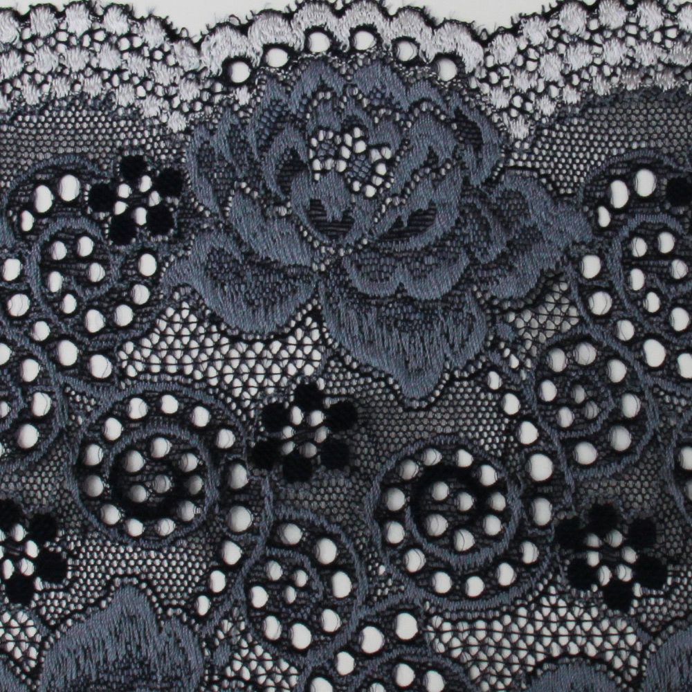 花柄と幾何学模様をあしらったストレッチレース 手芸用 アクセサリー 生地 単品 レース
