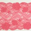 花柄模様のピンクカラーレース (幅 約16cm) 手芸用 アクセサリー 生地 単品 レース