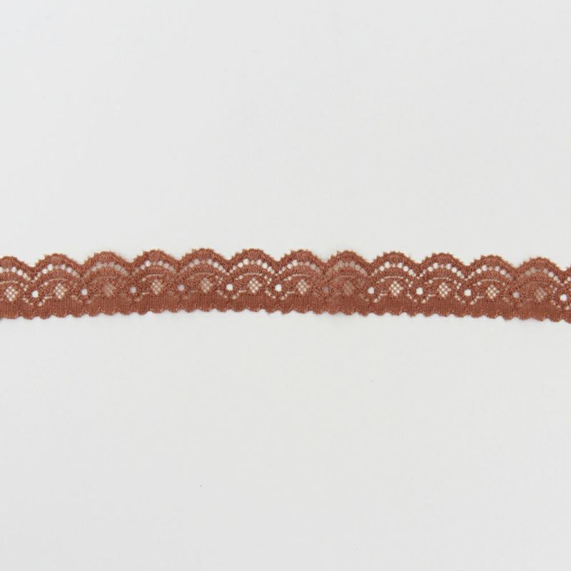 幾何学柄の細巾ストレッチレース (幅 約1.5cm) 手芸用 アクセサリー 生地 単品 レース