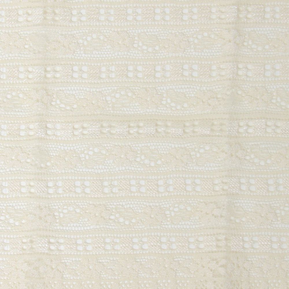 小花の幾何学柄　広幅ストレッチレース (幅 約15.5cm) 手芸用 アクセサリー 生地 単品 レース