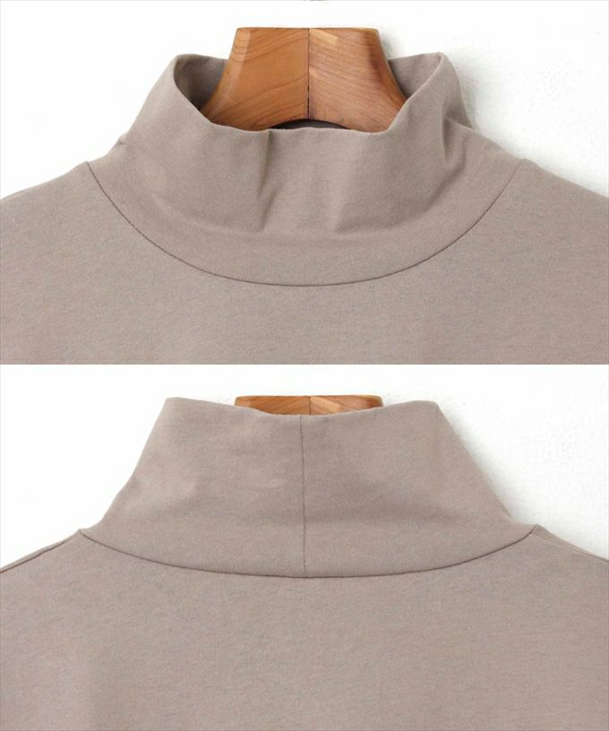 USAコットン タートルネック 長袖 Tシャツ レディース オーバーサイズ ラウンドヘム 大人 女性 きれいめ おしゃれ かわいい カジュアル ナチュラル オフィス 女性 TOPS 大人ファッション 春 秋 冬 シンプル 長袖トップス 綿100％ ハイネック M L 送料無料