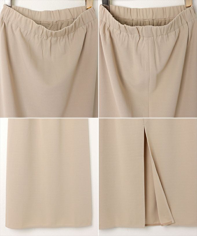 梨地ポンチ タイト マキシ スカート ウエストゴム レディース 深めスリット 楽ちん キレイめ ストレッチ 伸縮性 シボ感 抜け感 マキシスカート ナチュラル ロング ロング丈 レディースボトム おしゃれ かわいい 大人 ファッション きれいめ 学生 カジュアル 春 夏 秋 冬