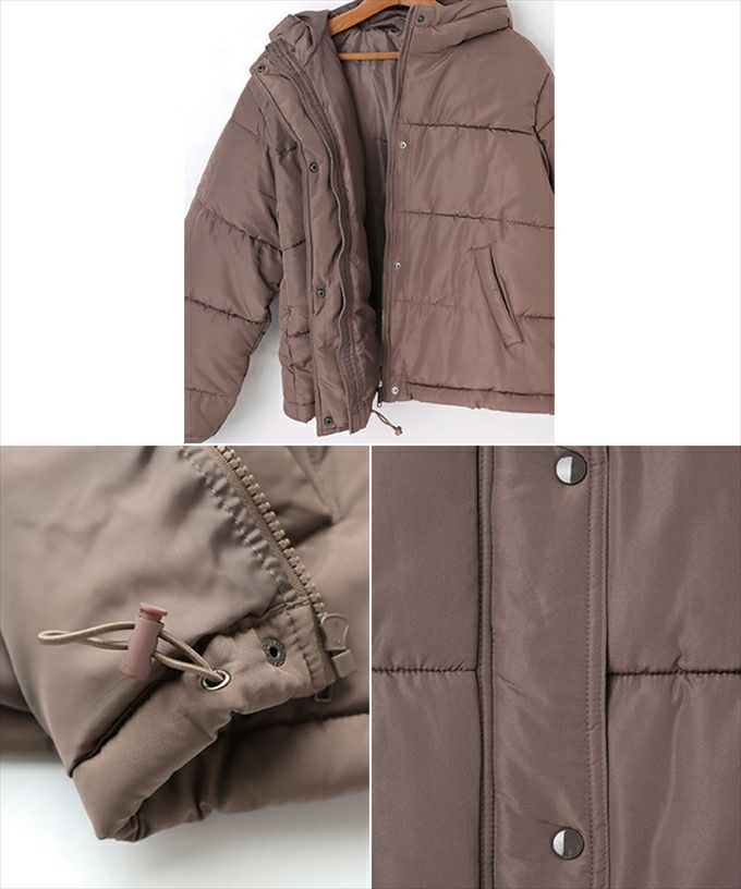 オーバーサイズ フード付き 中綿 フェイクダウン ジャケット レディース アウター ブルゾン フード 光沢感 ドローコード サイドポケット 防寒 暖かい 防寒対策 暖か トレンド 暖かい アウター 大人 きれいめ おしゃれ カジュアル 女性 大人 秋 冬 M 送料無料 M