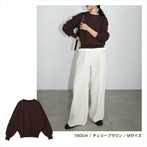 クルーネック 長袖 ニット トップス レディース プルオーバー ド ベーシック ボリューム袖 ニットトップス 秋冬 女性 TOPS ゆったり 楽ちん きれいめ おしゃれ かわいい カジュアル オフィス 女性 春 秋 冬 レディーストップス トップスシンプル セーター