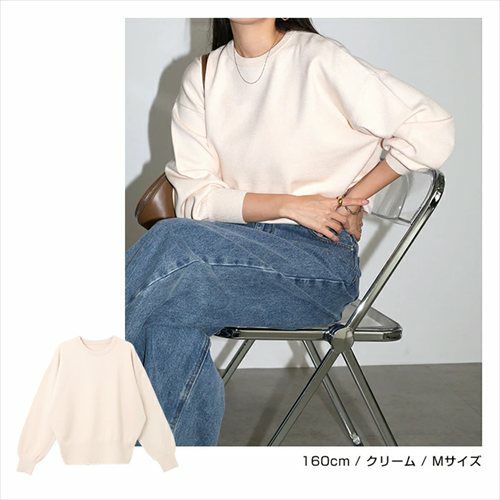 クルーネック 長袖 ニット トップス レディース プルオーバー ド ベーシック ボリューム袖 ニットトップス 秋冬 女性 TOPS ゆったり 楽ちん きれいめ おしゃれ かわいい カジュアル オフィス 女性 春 秋 冬 レディーストップス トップスシンプル セーター