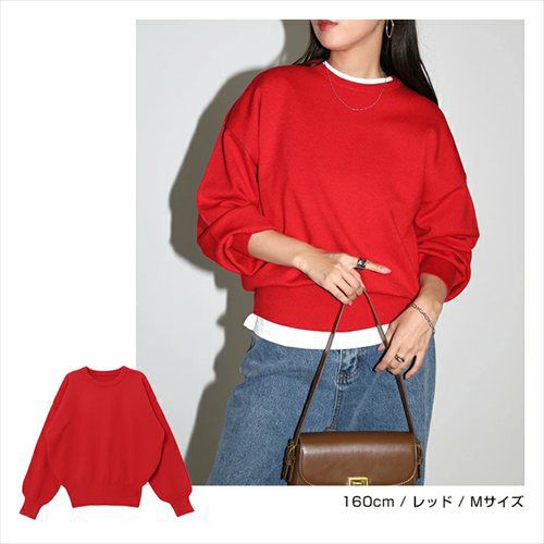クルーネック 長袖 ニット トップス レディース プルオーバー ド ベーシック ボリューム袖 ニットトップス 秋冬 女性 TOPS ゆったり 楽ちん きれいめ おしゃれ かわいい カジュアル オフィス 女性 春 秋 冬 レディーストップス トップスシンプル セーター