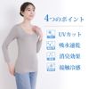 丸首 日焼け防止 長袖 インナー レディース 女性用 UVケア UVカット 紫外線対策 夏 シャツ インナーシャツ 長袖インナー 春夏 黒 白 薄手 ストレッチ 無地 シンプル おしゃれ 吸水速乾 汗 消臭 冷感 冷たい 涼しい スポーツ Uネック アンダーシャツ 肌着 送料無料