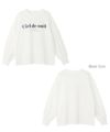 コットン 天竺 フレンチロゴ プリント 長袖 Tシャツ レディース クルーネック オーバーサイズ 体型カバー きれいめ おしゃれ カジュアル かわいい ナチュラル 女性 シンプルトップス TOPS 大人ファッション 英字 無地 tシャツ 上品 春 夏 秋 送料無料 S M 【mail】 t01