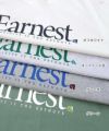 Earnest ロゴプリント 半袖 Tシャツ レディース メンズ 男女兼用 ユニセックス ノームコア トップス カットソー コットン100％ クルーネック オーバーサイズ 刺繍 シンプル ベーシック カジュアル M L XL XXL 大きいサイズ 春 夏 秋 ANME アンメ ユニセックス 【mail】 t01