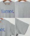 Earnest ロゴプリント 半袖 Tシャツ レディース メンズ 男女兼用 ユニセックス ノームコア トップス カットソー コットン100％ クルーネック オーバーサイズ 刺繍 シンプル ベーシック カジュアル M L XL XXL 大きいサイズ 春 夏 秋 ANME アンメ ユニセックス 【mail】 t01