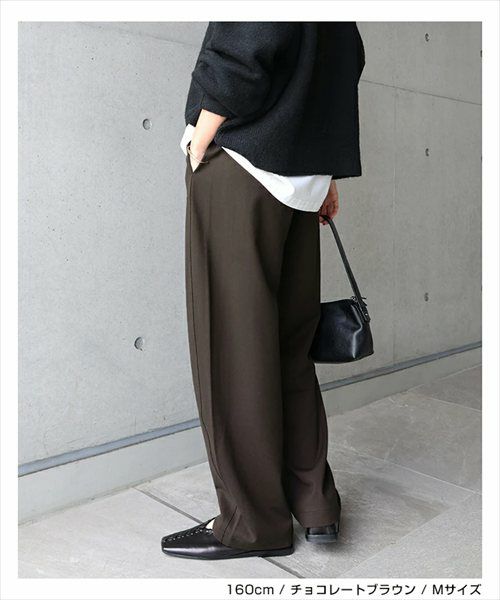 ポンチ カーブ パンツ レディース ウエストゴム ボトム ワイドパンツ 体型カバー 細見え 着痩せ ストレッチ 楽ちん とろみ ポケット セレモニー きれいめ 上品 ナチュラル ロングパンツ 大きいサイズ 小さいサイズ ボトムス おしゃれ 大人 ファッション 春 夏 秋 冬 t03