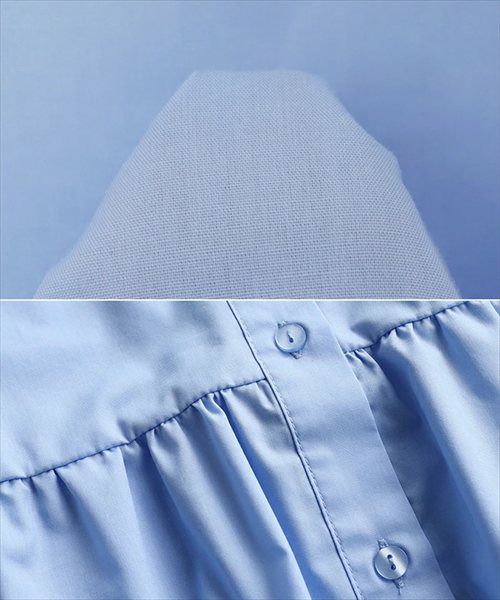 2way ボリューム 長袖 ペプラム シャツ ブラウス レディース トップス シャツブラウス 羽織り 体型カバー ボリューム袖 フレア Aライン チュニック シアー きれいめ 上品 セレモニー オフィス 無地 カジュアル おしゃれ トレンド 上品 春 夏 秋 送料無料 t03