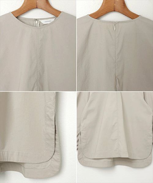 ボリューム袖 ブラウス レディース シンプル オーバーサイズ ファスナー付き 体型カバー モード トレンド きれいめ S/Mサイズ 春 夏 秋 冬 evernavy エバーネイビー きれいめ 上品 セレモニー オフィス 無地 カジュアル おしゃれ トレンド 上品 春 夏 秋 送料無料 t03