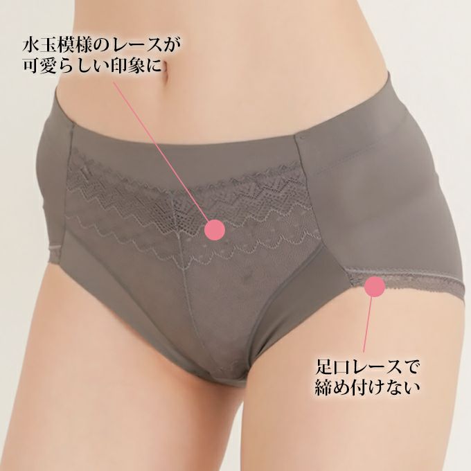 ボトムがスルっと履ける スルッとショーツ レース サポート スタンダード ショーツ レディース パンツ クロッチ 綿 吸水速乾 下着 レディースパンツ 補正下着 女性 女性用 肌着 ゴワつかない すっきり ストレッチ 単品 おしゃれ かわいい 響かない インナー 【mail】