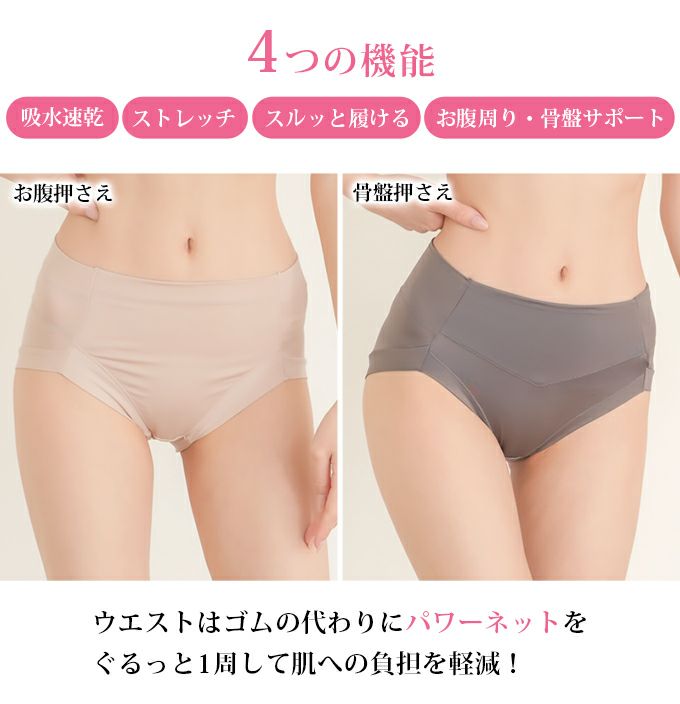 スルッとショーツ サポート ショーツ レディース お腹押さえ 骨盤押さえ 1分丈 一分丈 スタンダード ショーツ 下着 レディースパンツ 吸水 速乾 ストレッチ 補正 女性用 肌着 パンツ 骨盤 お腹 すっきり 無地 単品 大きいサイズ おしゃれ かわいい 響かない インナー【mail】