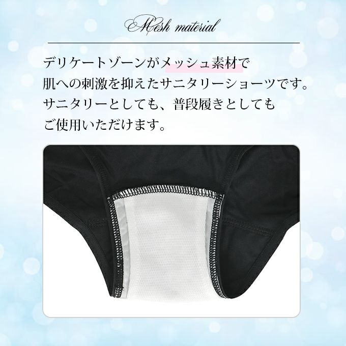 吸水 サニタリー ショーツ 昼用 昼間用 シンプル 無地 黒 サニタリーショーツ サニタリー パンツ 羽根付ナプキン対応 下着 レディース ショーツ 羽根付き 対応 大きいサイズ M L 黒 吸水 漏れ 漏れる 生理ショーツ 防水布付き 響かない おしゃれ 春夏 秋冬【mail】