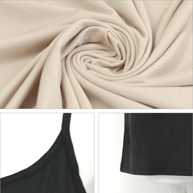  Sukenai スリップ キャミソール ペチコート ワンピース 用 ロング丈 80cm丈 大きいサイズ S M L LL 黒 下着 レディース インナー ランジェリー チュール 浴衣 スリップ ワンピの下 シミーズ まとわり防止 透け防止 シンプル 肌着 下着透け対策 静電気防止 送料無料 【mail】