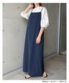 キャミワンピース ワンピース レディース キャミソール ストレート Iライン スクエアネック とろみ 細見え ロング丈 ツイル サイドポケット 上品 セレモニー きれいめ 春 夏 秋 冬 大人 ファッション きれいめ ゆったり オフィス カジュアル ナチュラル 送料無料 t03