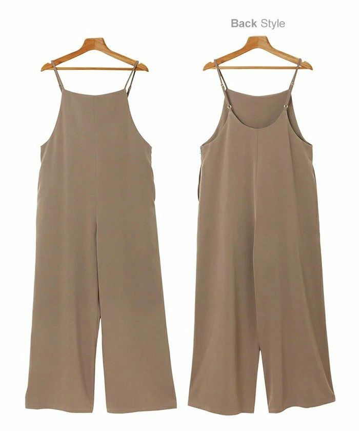 とろみ素材 スクエアネック サロペット レディース ワイド スクエアネック ストラップ 細見え きれいめ サイドポケット 楽ちん トレンド感 セレモニー 春夏 秋冬 evernavy エバーネイビー 大人 ファッション きれいめ ゆったり オフィス カジュアル ナチュラル 送料無料 t03