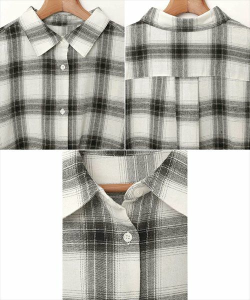 2way チェック シャツ ブラウス キャミソール ビスチェ レディース トップス チェックシャツ 長袖シャツ カーディガン 羽織り 軽アウター オーバーサイズ 体型カバー ゆったり 楽ちん 長袖 オフショル チェック柄 起毛 カジュアル トレンド オールシーズン 春 夏 秋 冬 t04