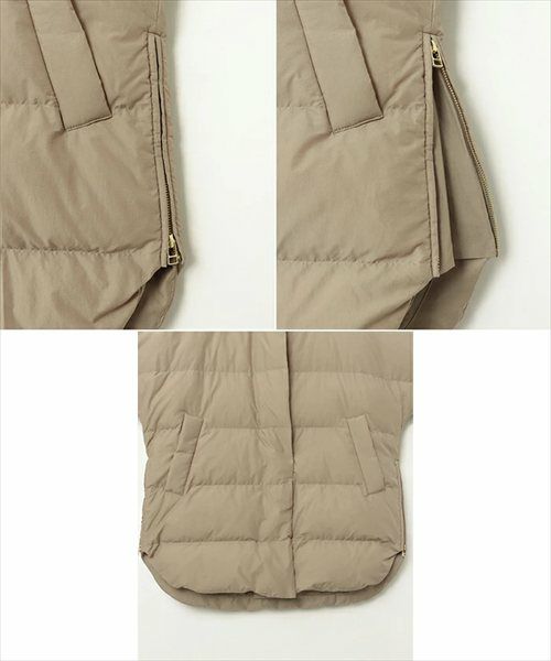 ドルマン サイドジップ ダウンジャケット レディース フレンチダウン コート アウター 羽織り オーバーサイズ 体型カバー ゆったり 楽ちん ミドル丈 ポケット フード 軽量 きれいめ おしゃれ カジュアル 冬服 あったか 暖か 防寒 秋冬 春 秋 冬 evernavy エバーネイビー t04